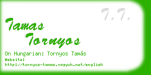 tamas tornyos business card