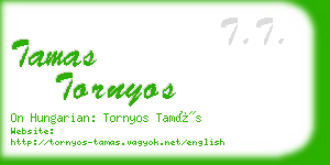 tamas tornyos business card